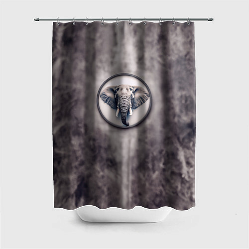 Шторка для ванной Слон с хоботом / 3D-принт – фото 1