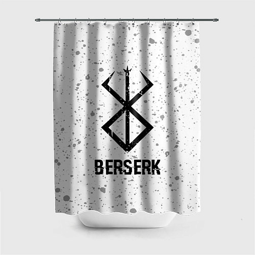 Шторка для ванной Berserk glitch на светлом фоне / 3D-принт – фото 1