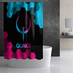 Шторка для душа Quake - neon gradient, цвет: 3D-принт — фото 2