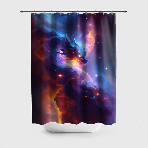 Шторка для ванной Туманность дракона / 3D-принт – фото 1