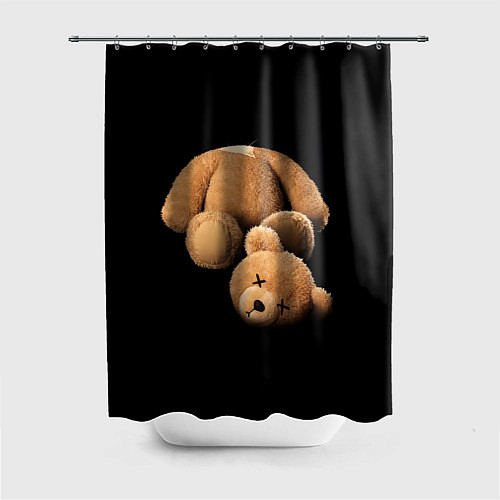 Шторка для ванной Плюшевый медведь с оторванной головой / 3D-принт – фото 1