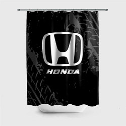 Шторка для ванной Honda speed на темном фоне со следами шин
