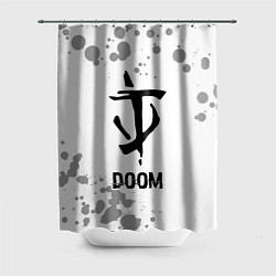 Шторка для ванной Doom glitch на светлом фоне