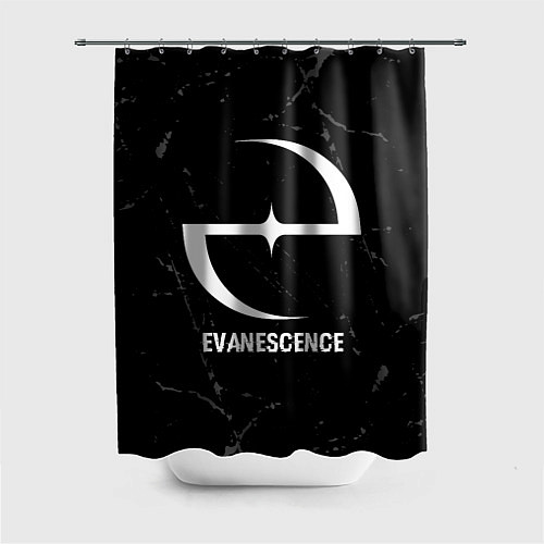 Шторка для ванной Evanescence glitch на темном фоне / 3D-принт – фото 1