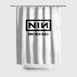 Шторка для душа Nine Inch Nails glitch на светлом фоне, цвет: 3D-принт