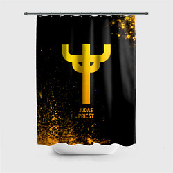 Шторка для душа Judas Priest - gold gradient, цвет: 3D-принт