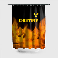 Шторка для душа Destiny - gold gradient: символ сверху, цвет: 3D-принт