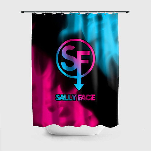 Шторка для ванной Sally Face - neon gradient / 3D-принт – фото 1