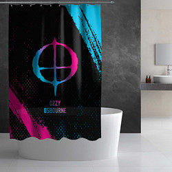 Шторка для душа Ozzy Osbourne - neon gradient, цвет: 3D-принт — фото 2