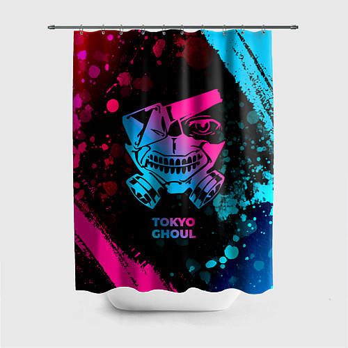 Шторка для ванной Tokyo Ghoul - neon gradient / 3D-принт – фото 1
