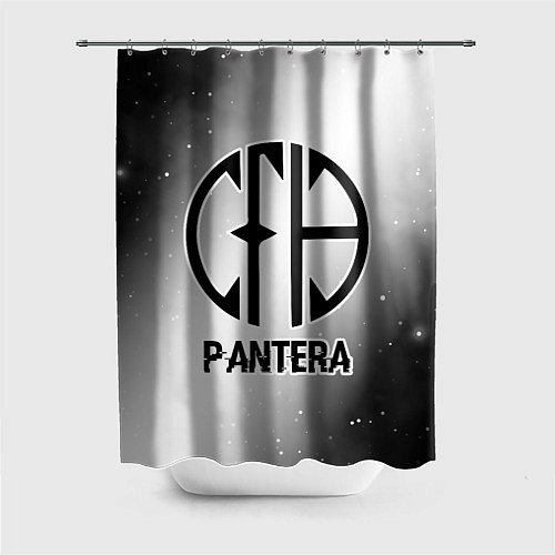 Шторка для ванной Pantera glitch на светлом фоне / 3D-принт – фото 1
