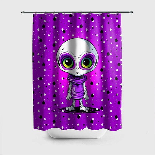 Шторка для ванной Alien - purple color / 3D-принт – фото 1