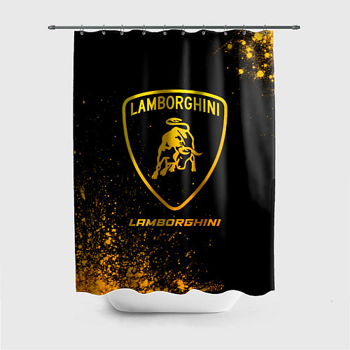 Шторка для ванной Lamborghini - gold gradient / 3D-принт – фото 1