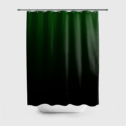 Шторка для ванной Градиент чёрно-зеленый