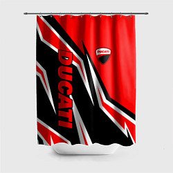 Шторка для ванной Ducati- red stripes
