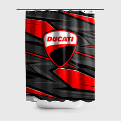 Шторка для ванной Ducati - red stripes