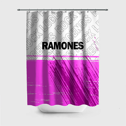 Шторка для ванной Ramones rock legends: символ сверху / 3D-принт – фото 1