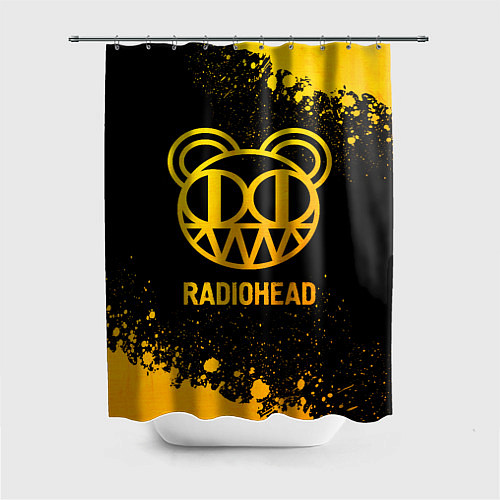 Шторка для ванной Radiohead - gold gradient / 3D-принт – фото 1