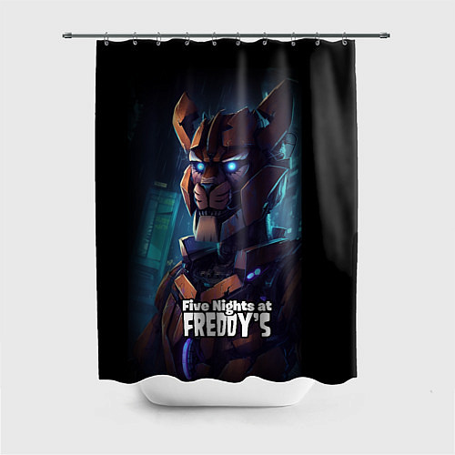 Шторка для ванной Five Nights at Freddys Bonnie cyberpunk / 3D-принт – фото 1