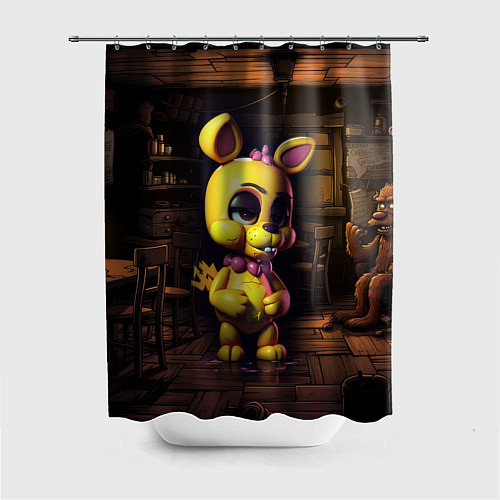 Шторка для ванной Spring Bonnie Five Nights at Freddys / 3D-принт – фото 1