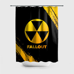Шторка для душа Fallout - gold gradient, цвет: 3D-принт