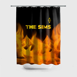 Шторка для ванной The Sims - gold gradient: символ сверху
