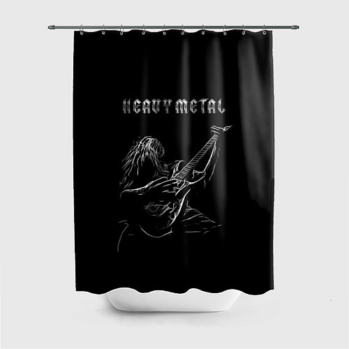 Шторка для ванной Heavy metal metalhead / 3D-принт – фото 1