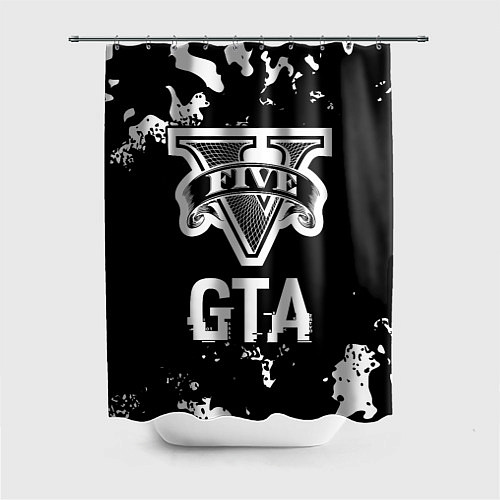 Шторка для ванной GTA glitch на темном фоне / 3D-принт – фото 1