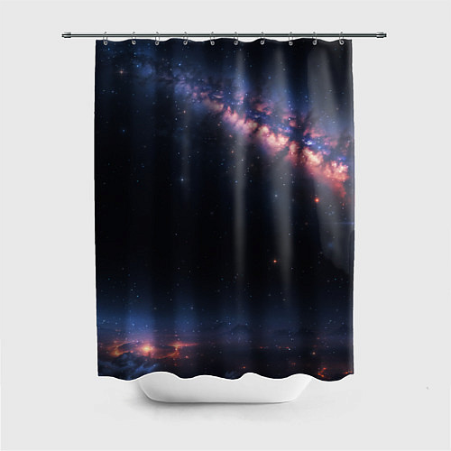 Шторка для ванной Млечный путь в звездном небе / 3D-принт – фото 1