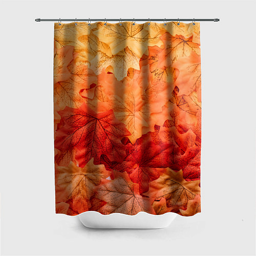 Шторка для ванной Текстура упавших осенних листьев / 3D-принт – фото 1