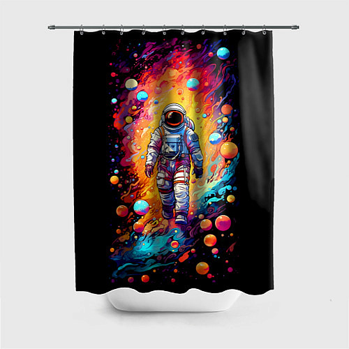 Шторка для ванной Астронавт на прогулке / 3D-принт – фото 1