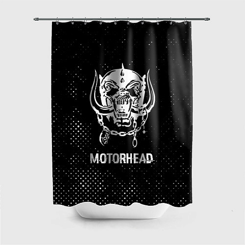 Шторка для ванной Motorhead glitch на темном фоне / 3D-принт – фото 1