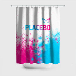Шторка для ванной Placebo neon gradient style: символ сверху