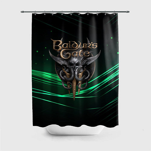 Шторка для ванной Baldurs Gate 3 dark green / 3D-принт – фото 1