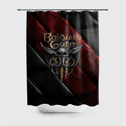 Шторка для душа Baldurs Gate 3 logo dark, цвет: 3D-принт