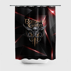 Шторка для ванной Baldurs Gate 3 logo black red