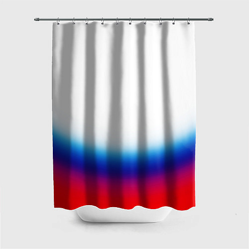 Шторка для ванной Флаг России градиент / 3D-принт – фото 1