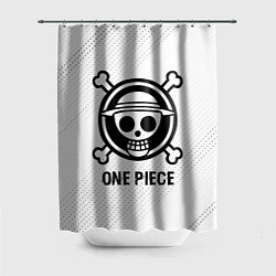 Шторка для душа One Piece glitch на светлом фоне, цвет: 3D-принт