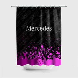 Шторка для душа Mercedes pro racing: символ сверху, цвет: 3D-принт