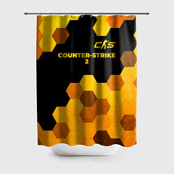 Шторка для ванной Counter-Strike 2 - gold gradient: символ сверху