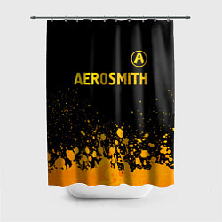 Шторка для душа Aerosmith - gold gradient: символ сверху, цвет: 3D-принт