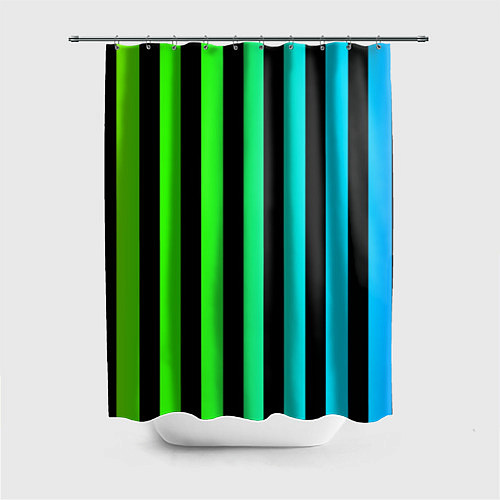 Шторка для ванной Цветные полоски / 3D-принт – фото 1