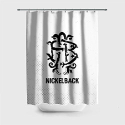 Шторка для душа Nickelback glitch на светлом фоне, цвет: 3D-принт