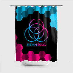 Шторка для душа Elden Ring - neon gradient, цвет: 3D-принт