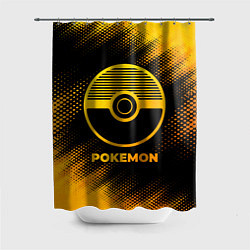 Шторка для душа Pokemon - gold gradient, цвет: 3D-принт