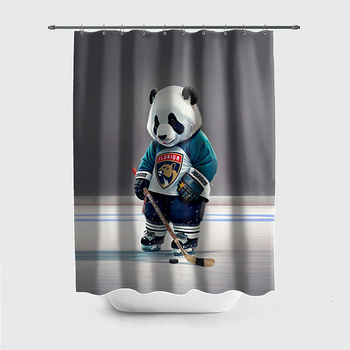 Шторка для ванной Panda striker of the Florida Panthers / 3D-принт – фото 1