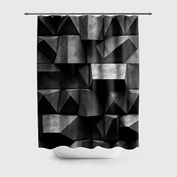 Шторка для душа Обман зрения и каменные плиты, цвет: 3D-принт