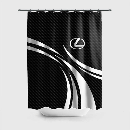 Шторка для ванной Lexus - carbon line / 3D-принт – фото 1