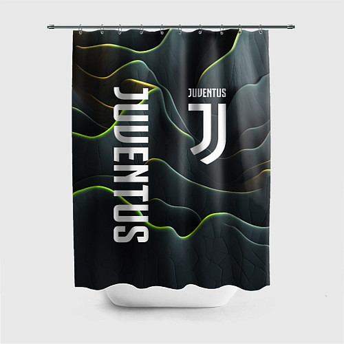 Шторка для ванной Juventus dark green logo / 3D-принт – фото 1