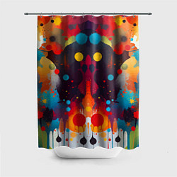 Шторка для ванной Mirrow colorful blots - abstraction - vogue